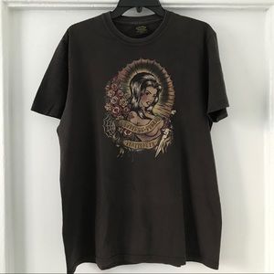 Men’s Brown Lucky Brand Pin Up T-shirt